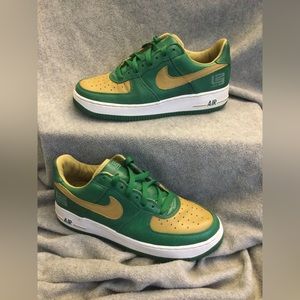 2004 Nike Air Force One 1 Limited LeBron James SVSM HS Green Gold Size 9.5